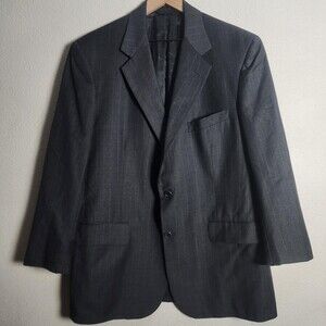 Brooks Brothers Suit Jacket Mens 42 Gray Pinstripe Golden Fleece Loro Piana